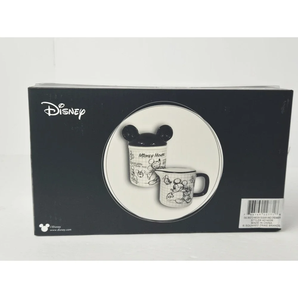 Disney Sketchbook sugar‎ and creamer set NEW Mickey Mouse